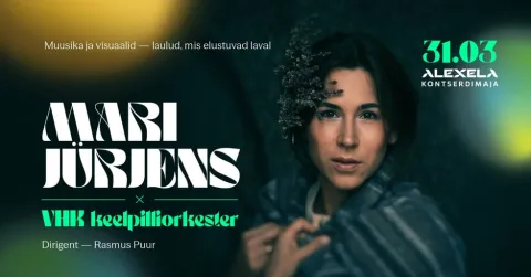 Mari Jürjens ja VHK keelpilliorkester. Dirigent Rasmus Puur