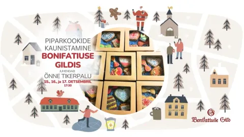 Tikkimistehnikas piparkookide kaunistamise töötuba Bonifatiuse Gildis