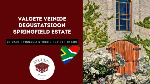 Lõuna-Aafrika Valgete Veinide Degustatsioon – Springfield Estate – VinoDeli Stuudios (26.02.26)