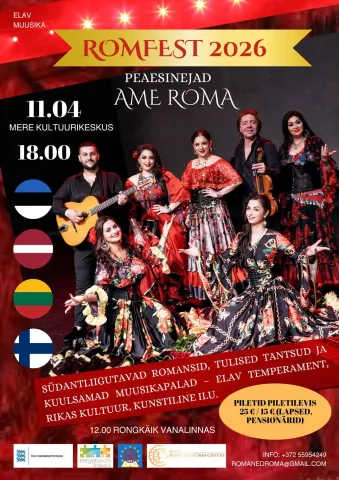 ROMFEST 2026 Roma ehk mustlas laulu- ja tantsu festival.