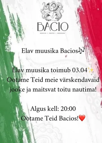 Itaalia muusika & maitsed Bacios 🎶🇮🇹
