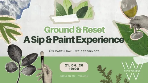 🌿 Ground & Reset — A Sip & Paint Experience✨