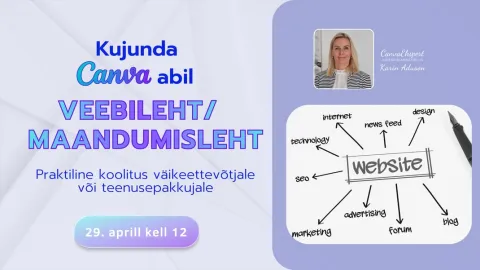 Kujunda CANVA abil VEEBILEHT/MAANDUMISLEHT