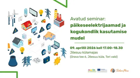 Jõesuu külamaja avatud seminar: päikeseelektrijaamad ja kogukondlik kasutamise mudel