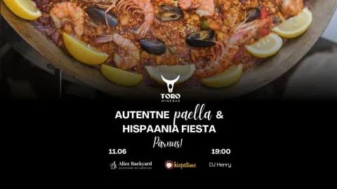 Autentne Paella ja Hispaania veini fiesta Pärnus.