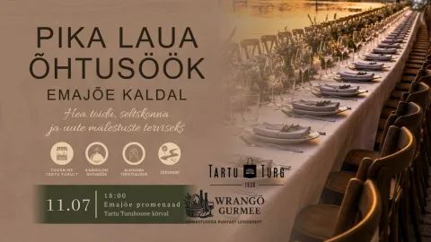 Pika Laua Õhtusöök Emajõe kaldal – neljakäiguline suveõhtusöök