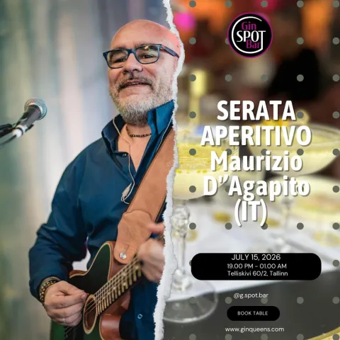 Itaalia maitsete ja tantsuõhtu Gin Spot Bar’is-Serata Aperativo Maurizio D'Agapito