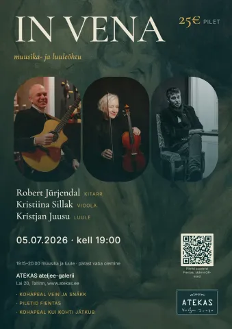 IN VENA muusika- ja luuleõhtu: Robert Jürjendal, Kristiina Sillak ja Kristjan Juusu