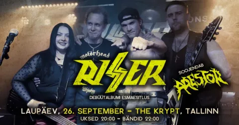 26.09 • 𝐌𝐞𝐭𝐚𝐥 𝐒𝐚𝐭𝐮𝐫𝐝𝐚𝐲: Riser + Arestor @ The Krypt, Tallinn 🦇