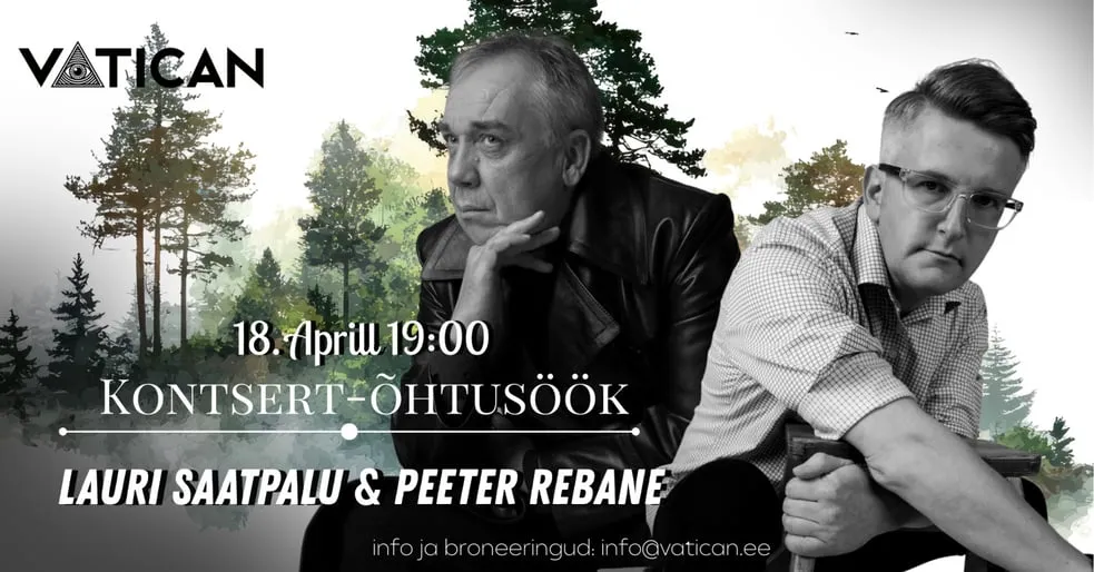 Kontsert-õhtusöök: LAURI SAATPALU & PEETER REBANE