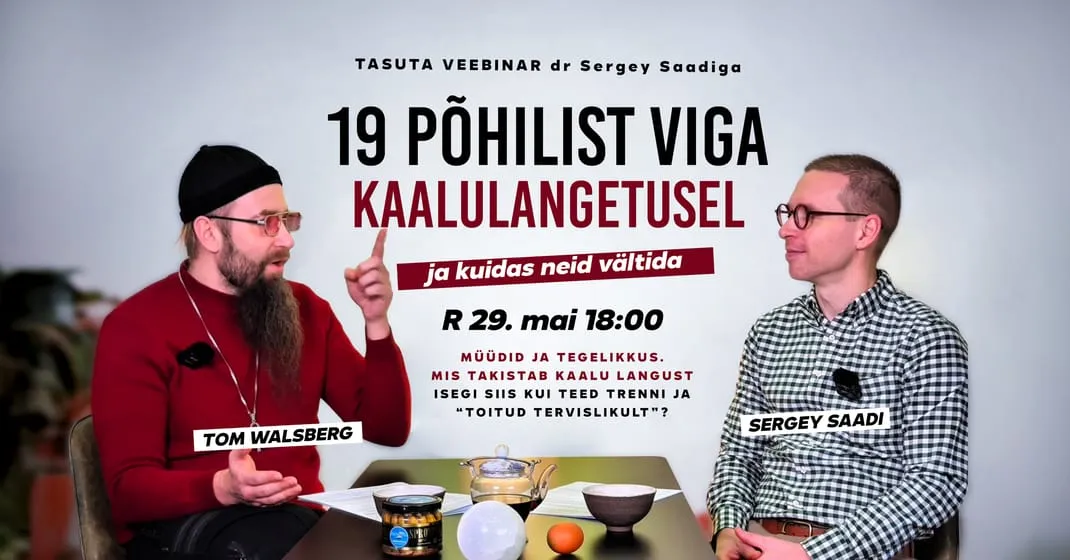 Tasuta järelvaadatav veebinar arstiga “19 põhilist viga, mida tehakse kaalulangetusel.”