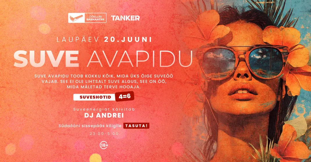 SUVE AVAPIDU | DJ ANDREI | Ööklubi Saekaater | L 20.06 | Jõgeva