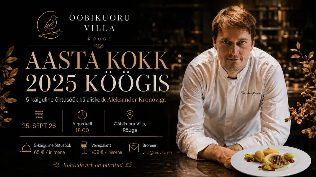 AASTA KOKK 2025 - ÖÖBIKUORU VILLA KÖÖGIS